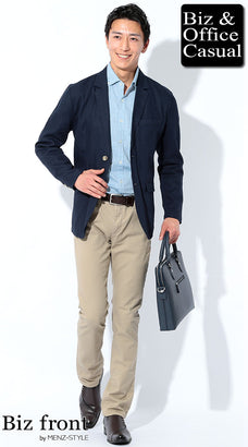 テーラードジャケット×シャツのデート服コーデ例