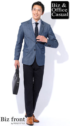 ライトブラウン靴×オンオフ兼用コーデ例