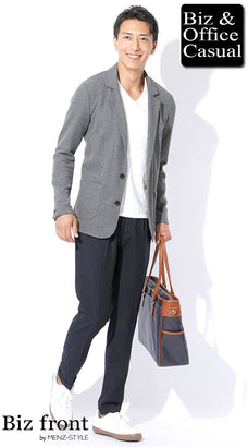 カジュアルな私服ジャケパンコーデ例