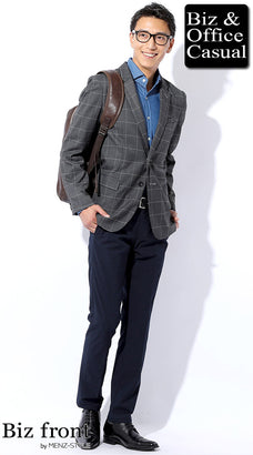 チェック柄ジャケットのコーデ例