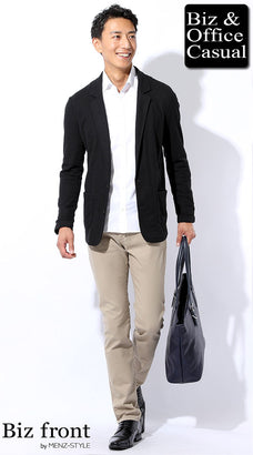 テーラードジャケット×シャツのデート服コーデ例