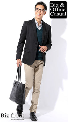 冬のビジネスカジュアルコーデ例