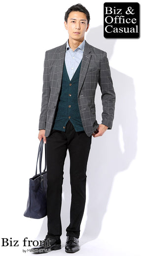 秋のビジネスカジュアルコーデ例