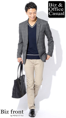 グレーセットアップ・スーツのコーデ例