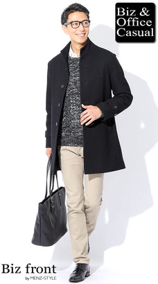 60代男性に似合うニットのコーディネート例