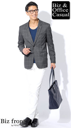 春の40代メンズジャケットコーディネート例