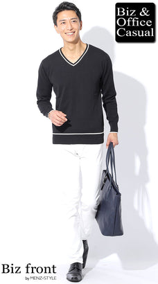 秋冬の黒Tシャツコーデ例