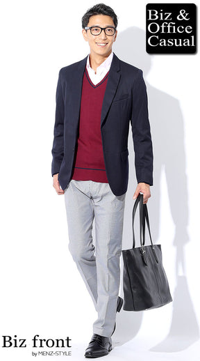 秋のビジネスカジュアルコーデ例