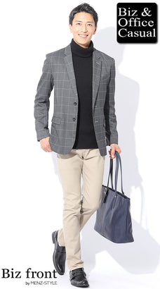 60代男性に似合うニットのコーディネート例