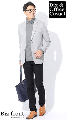 60代男性に似合うニットのコーディネート例