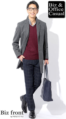 グレーコートのコーデ例