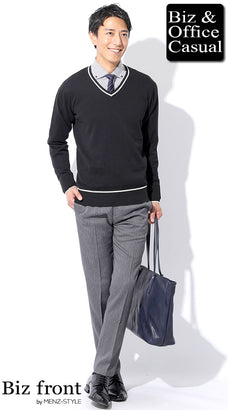 春のビジネスカジュアルコーデ例