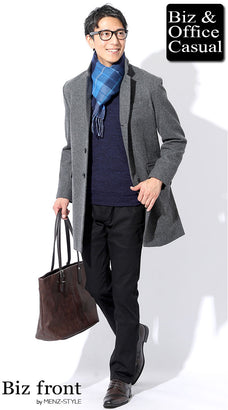 冬の黒パンツコーディネート例