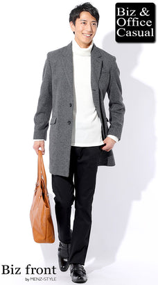 グレーコートのコーデ例