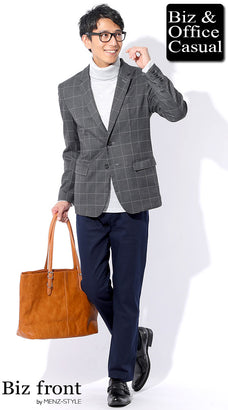 カジュアルな私服ジャケパンコーデ例