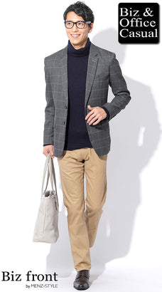 チェック柄ジャケットのコーデ例