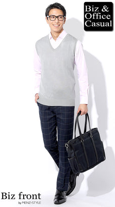 ニットベストコーデ例