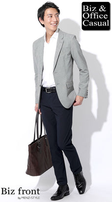 チェック柄ジャケットのコーデ例