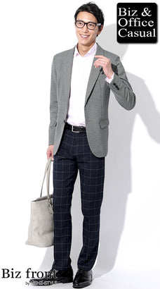 50代グレージャケットコーディネート