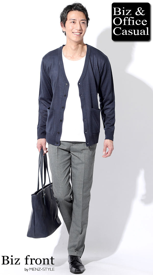 カーディガン×白tシャツ・カットソーのコーデ例