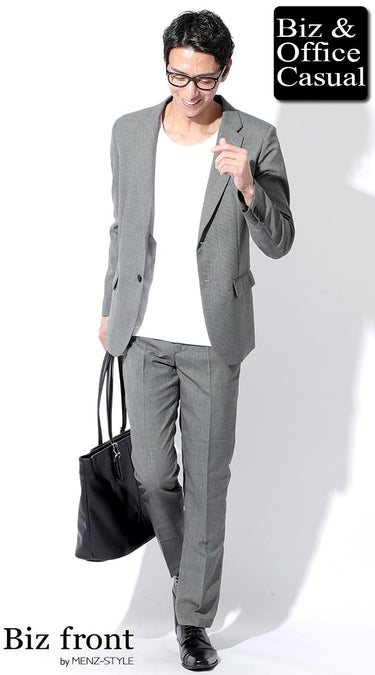 ジャケット専用ロンTと合わせたジャケットコーデ例