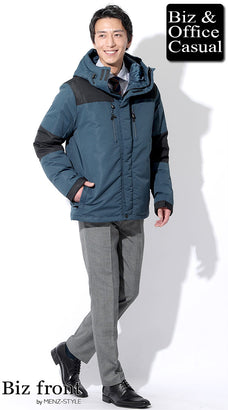 グレースーツに合うコートのコーデ例