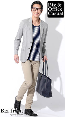 春ジャケット×カットソー（tシャツ・セーター）のコーデ例