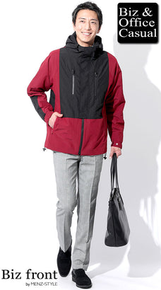 グレンチェックパンツに合うアウター・コートのコーデ例