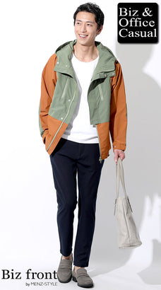 ネイビーセットアップ・スーツのコーデ例