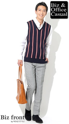 ニットベストコーデ例