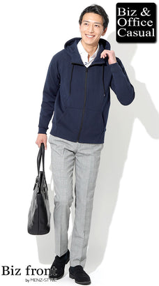 春のグレンチェックパンツコーデ例