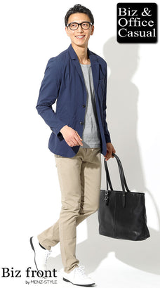 ネイビーセットアップ・スーツのコーデ例