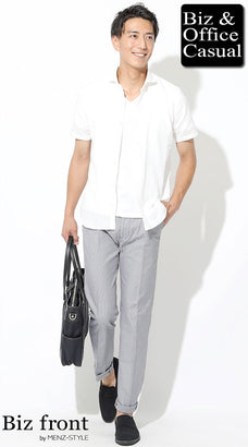 夏のチェックパンツコーディネート例