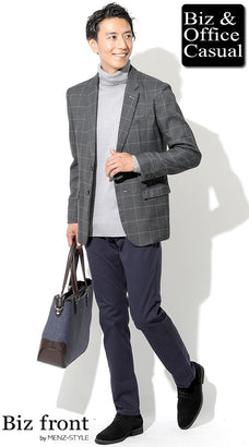 秋服ジャケットのメンズコーデ例