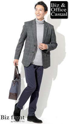 グレージャケットの冬コーデ例