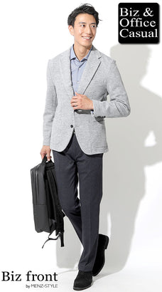 春のグレンチェックパンツコーデ例