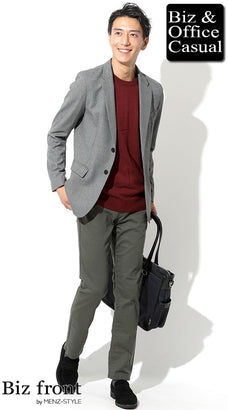 カーキ｜スキニーパンツ・細身のスリムパンツのコーデ例