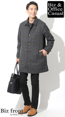 黒｜スキニーパンツ・細身のスリムパンツとアウター・コートのコーデ例