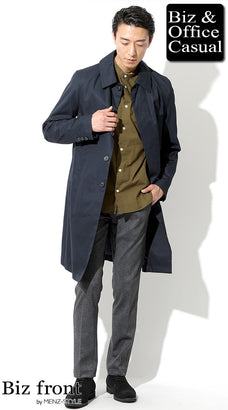 バンドカラーシャツおすすめメンズコーデ例