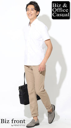 40代の真夏のオフィスカジュアルコーディネート