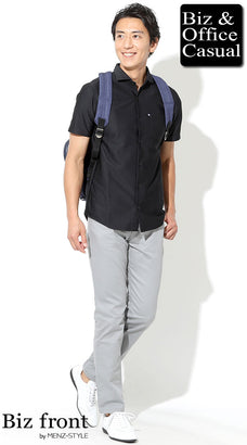 ビジネスポロシャツのメンズコーデ例