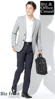 ビジネスポロシャツのメンズコーデ例