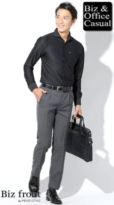 ビジネスポロシャツのメンズコーデ例