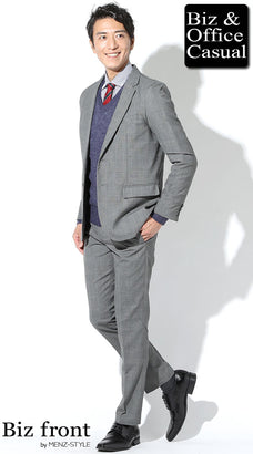 冬服セットアップメンズコーデ例