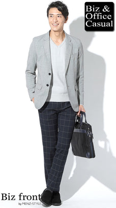 グレージャケットの冬コーデ例