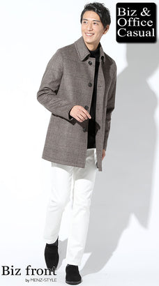 黒ハイネック・モックネックニットセーターのコーデ例