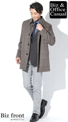 ジャケットとシャツの冬コーディネート例