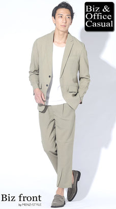 春の40代メンズジャケットコーディネート例