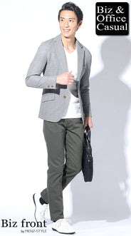 50代グレージャケットコーディネート