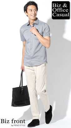 夏の白パンツ50代メンズコーデ例